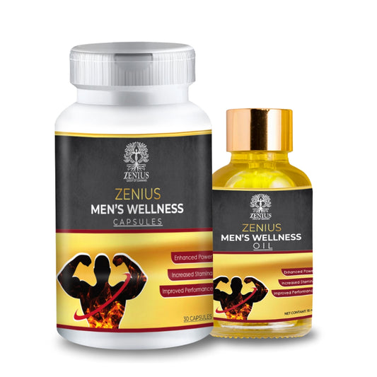 Zenius Men Wellness Kit for Penis Enlargement & Premature Ejaculation (30 Capsule & 15ml Oil)