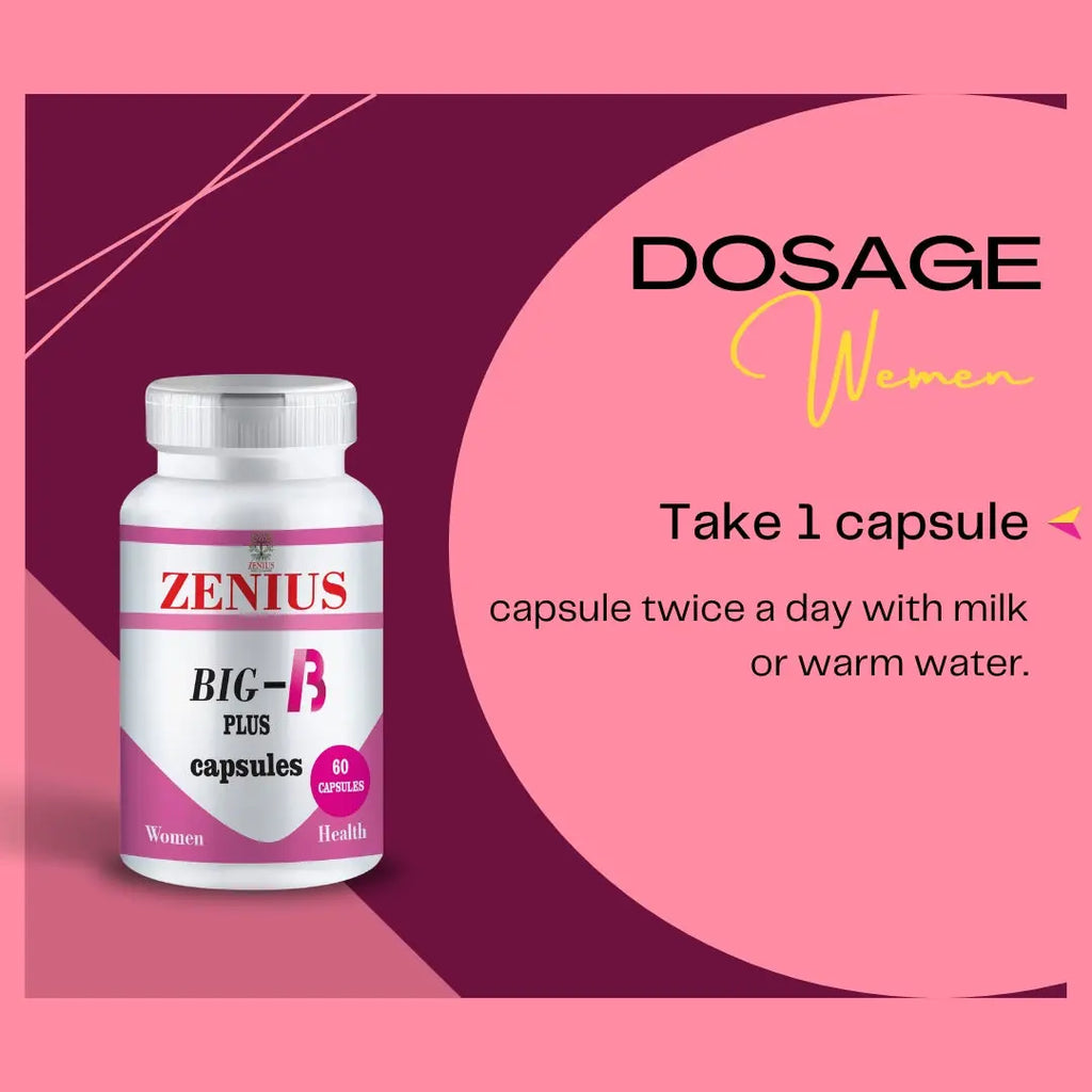 Zenius Big B Plus Capsules Breast Enlargement and Growth - 60 Capsules Zenius.in