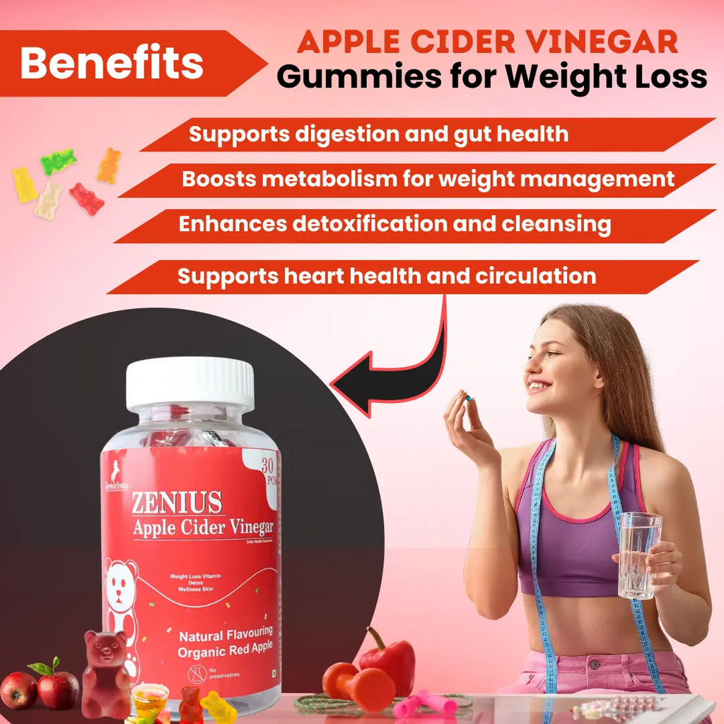 Zenius Apple Cider Vinegar Gummies for Weight Loss (Apple Cider Vinegar Flavour) - 30 Pics. - Image #4