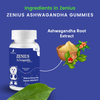 Zenius Ashwagandha Stress Relief & Immunity Booster Gummies (Wild Berry Flavour) - 30 Pics Zenius.in