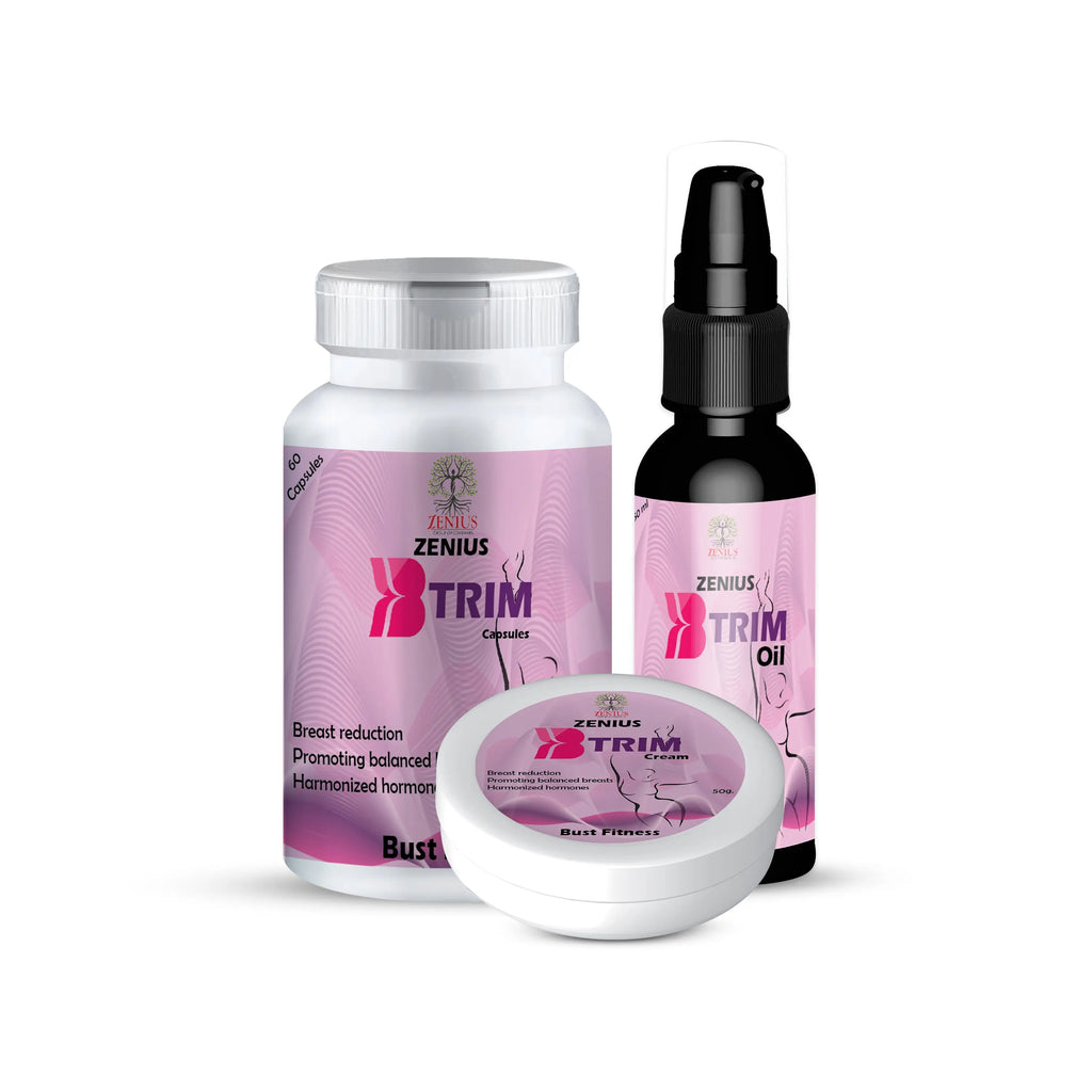 Zenius B Trim Combo for Breast size Reduction and Tightening 60 Capsule + 50g Cream - Image #1