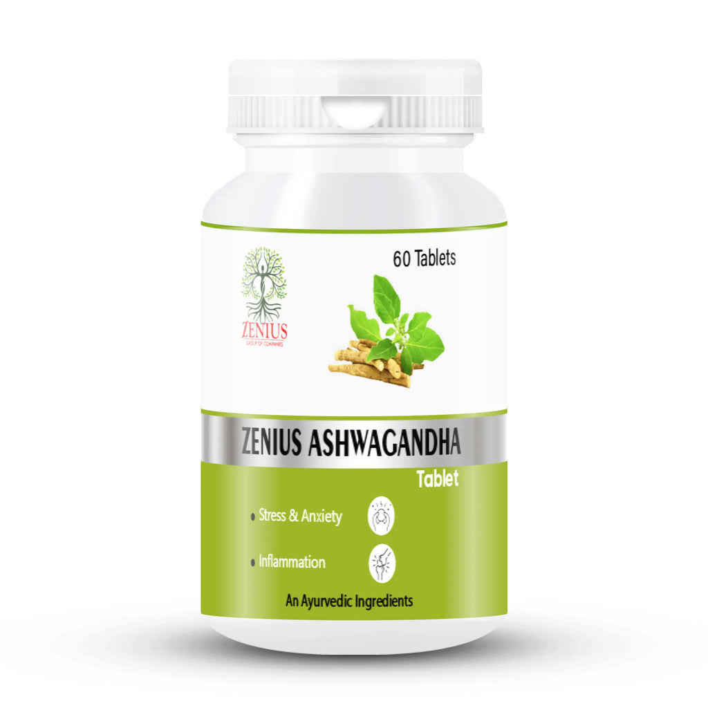 Zenius Ashwagandha Tablet for Improve Brain Function, Stress and Anxiety & Depression Zenius