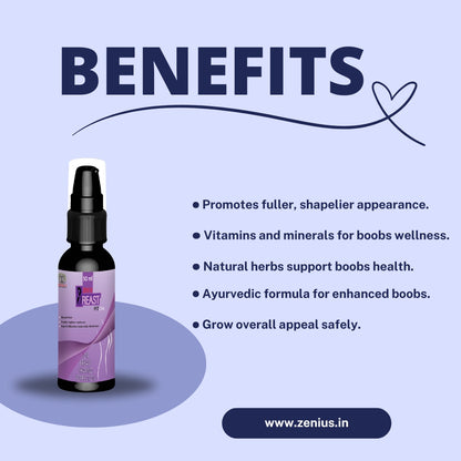 Zenius Breast-Fit Oil for Enhances natural beauty and improved breast size.