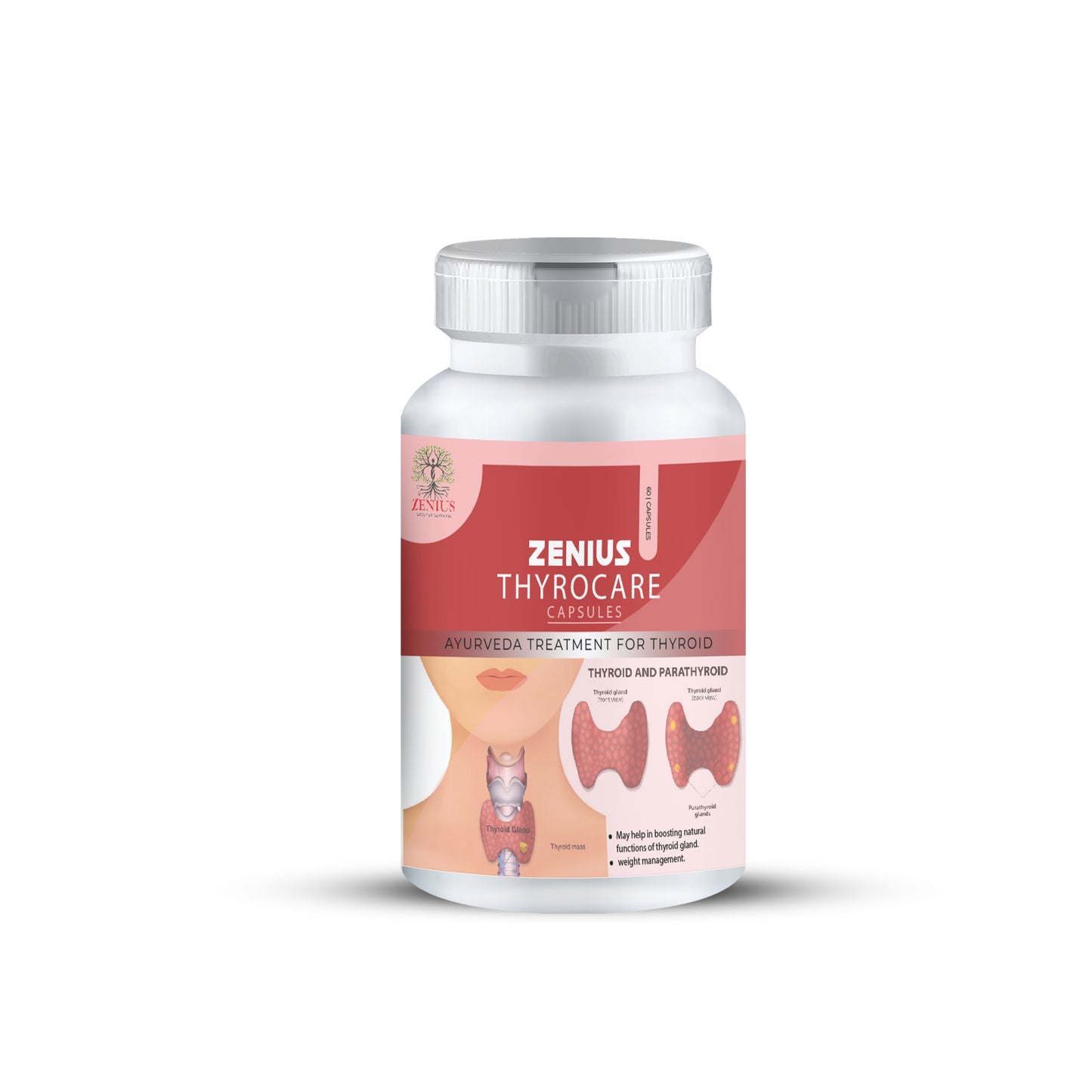 Zenius Thyrocare Capsule An Ayurvedic Support for Thyroid Health (60 Capsules)