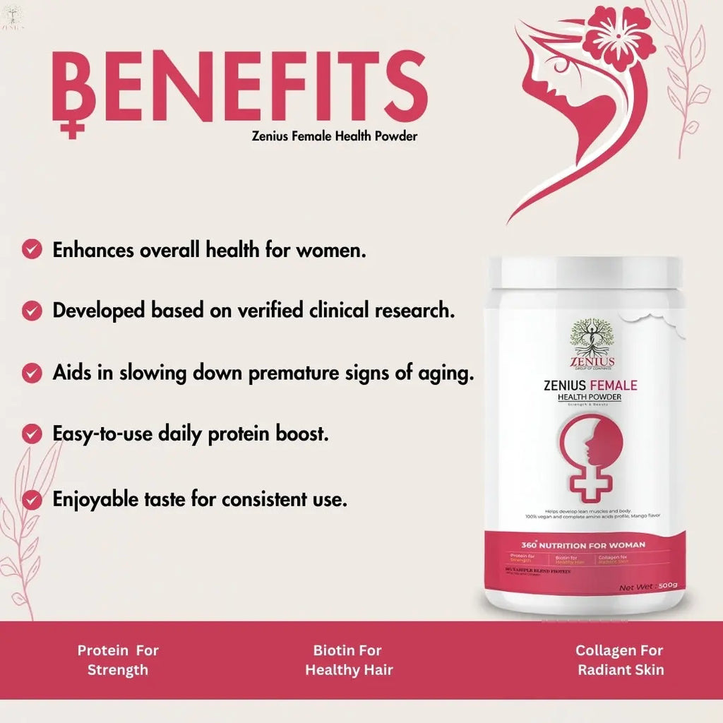 Zenius Female Health Powder a  Women's Health and Immunity Booster (500g Powder) - Zenius