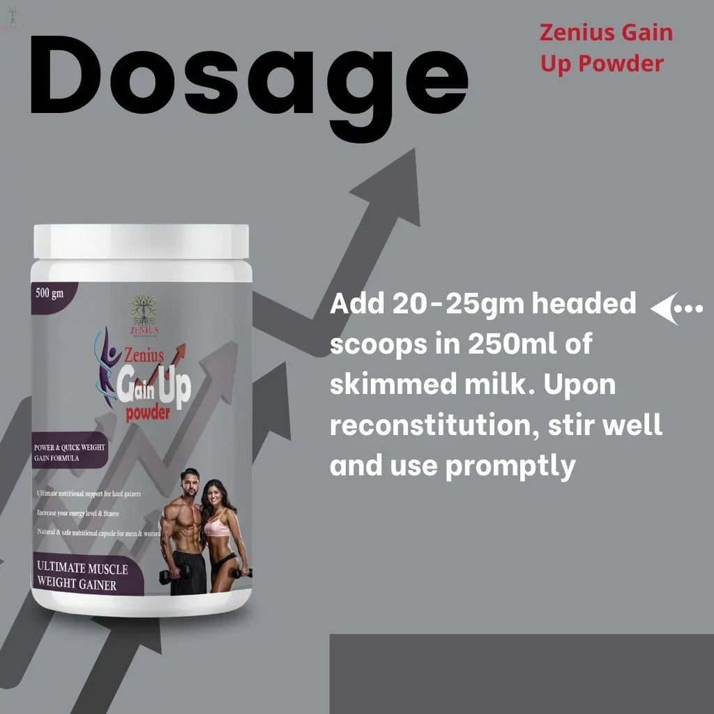 Zenius Gain Up Powder Weight and Immunity Management (500g Powder) - Zenius