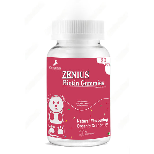 Zenius Biotin Gummies Enhance Your Natural Beauty (Cranberry Flavour) - 30 Pics