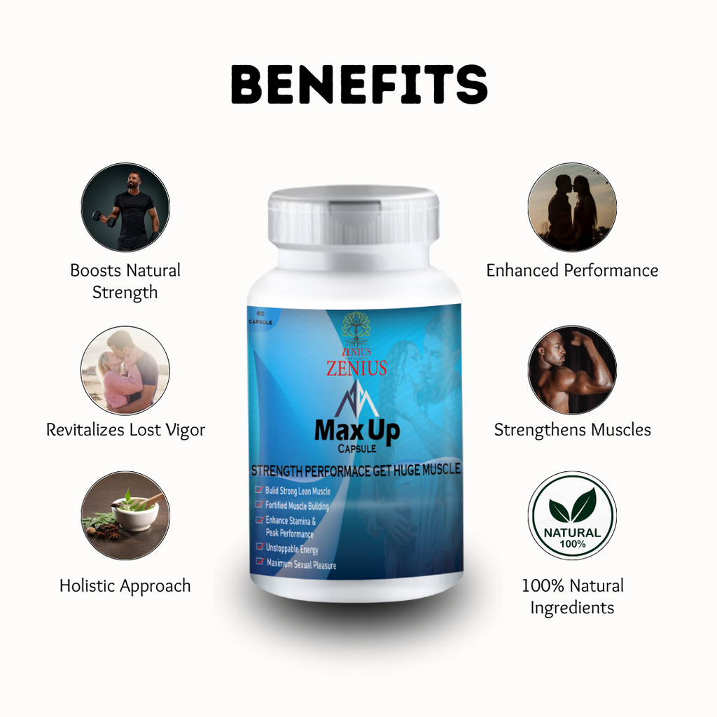 Zenius Max Up Capsule to Boost Stamina and Immunity with Ayurvedic Formula (60 Capsules) Zenius.in