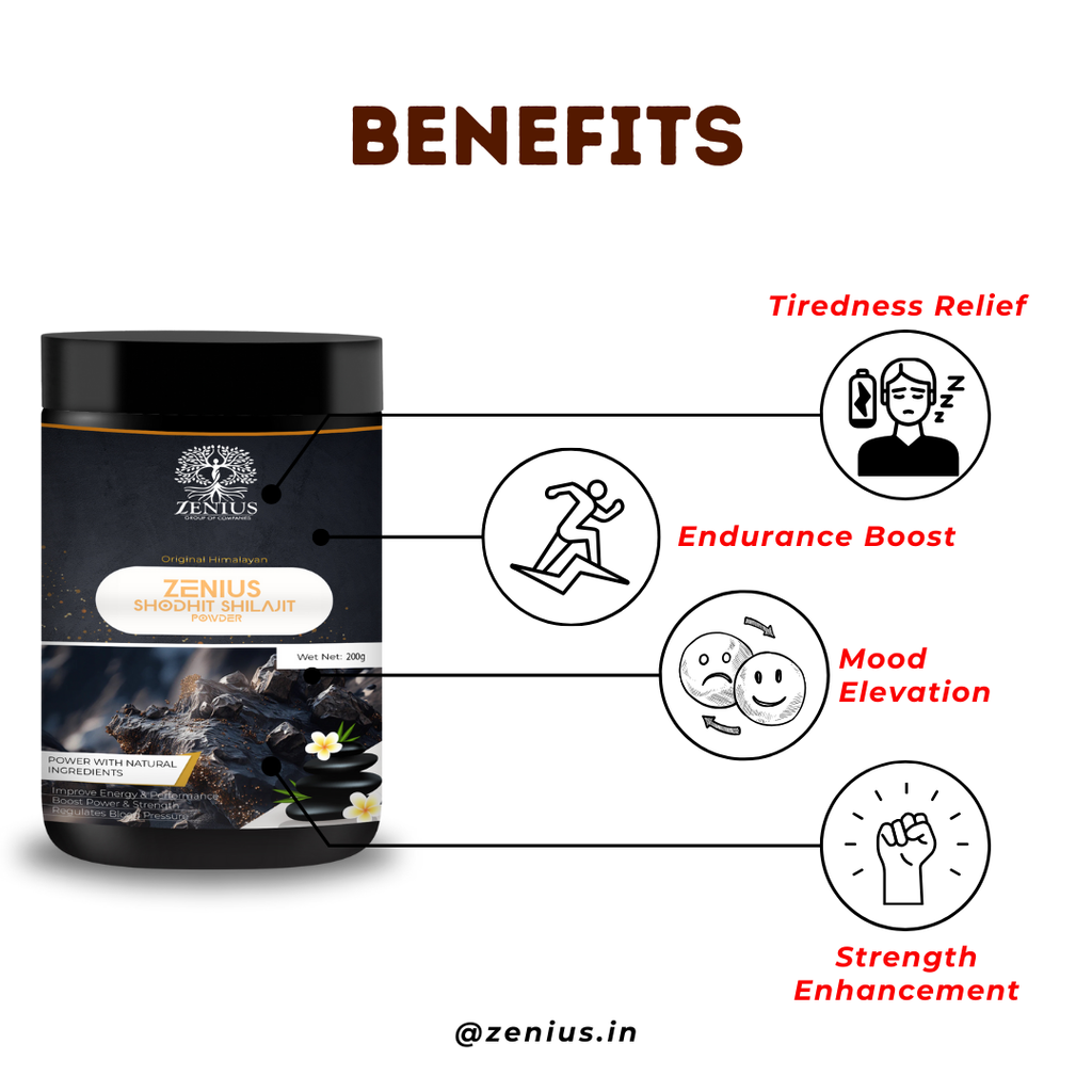 Zenius Shodhit Shilajit Powder | Stamina, Sexual Health, and Immunity Booster (300g Powder) Zenius.in