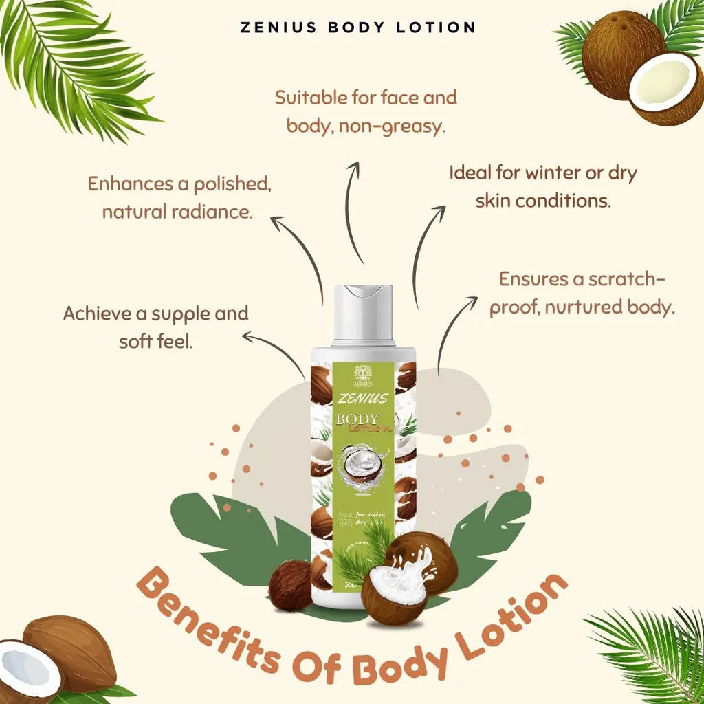 Zenius Body Lotion Nourishment for Dry Skin 200ml Liquid Zenius.in