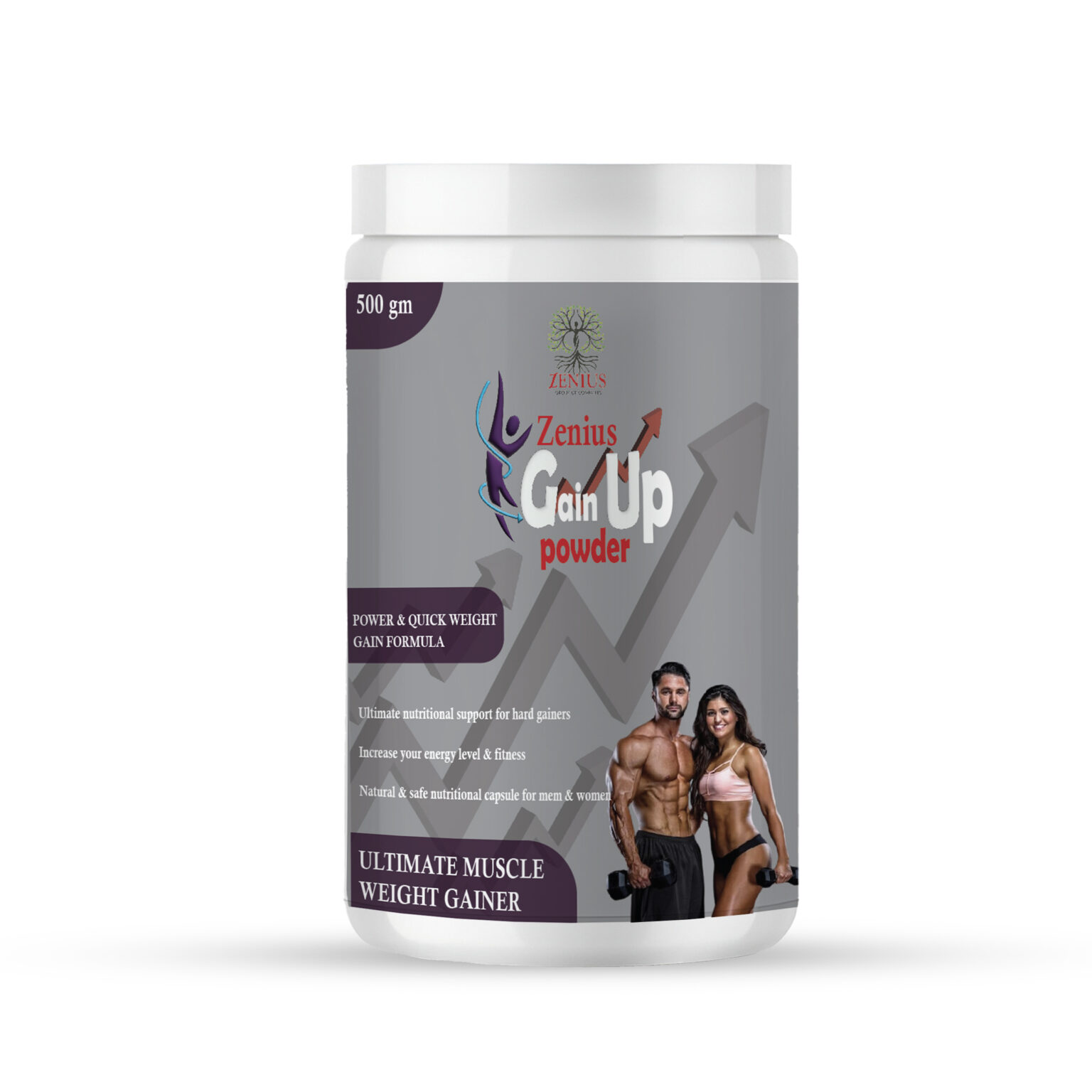 Zenius Gain Up Power is your perfect supplement for building muscle and increasing strength. It features a blend of Soya Protein Isolate, Whey Protein Concentrate, and Skimmed Milk Protein to fuel muscle growth. This powerful combination helps enhance recovery and supports your fitness journey. The inclusion of Malto Dextrin provides energy during workouts. Calcium Citrate Malate helps maintain healthy bones, while a mix of essential vitamins and minerals keeps you feeling strong and healthy. Zenius Gain Up Power goes beyond just protein. It’s a complete approach to improving your muscle health and fitness. Whether you want to build lean muscle, recover faster, or stay fit, Zenius Gain Up Power has you covered. Trust Zenius to help you reach your goals and become stronger with every workout.
