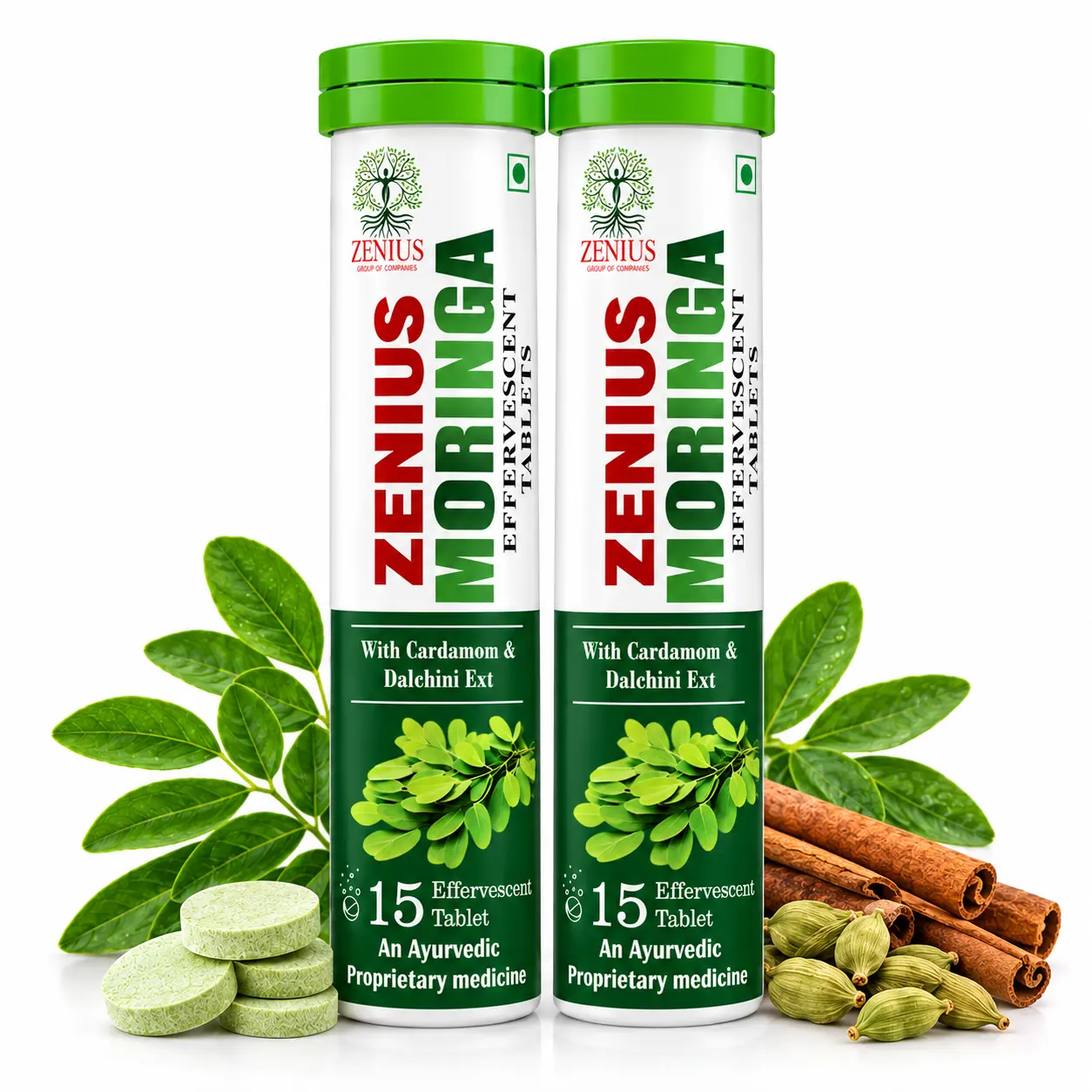 Zenius Moringa Effervescent Tablets (Pack of 2)